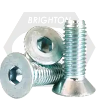 Exclusive Offer 3/4"-10 x 3" Flat Head Socket Cap Screws, Zinc-Bake Cr+3, Full Thread, Coarse (UNC), Alloy Steel, Qty 25