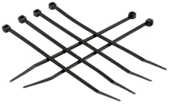 Sale 10" 50 Lb(0.18"W, 0.06"T) Proferred Nylon 66 Uv Rated 1000 Hrs Black Cable Ties, Qty 500
