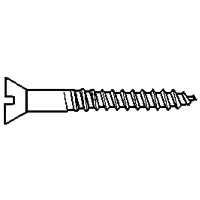 10-13 x 2 1/4" Wood Screws, Slotted Round Head, Zinc Cr+3, Qty 100 Certified