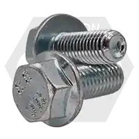 Next Day Delivery M8-1.25 x 70 mm Flange Screws, Non-Serrated, Hex Head, Metric Class 8.8, Zinc Cr+3, Partial Thread, Coarse (UNC), DIN 6921, Qty 50