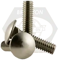 5/16"-18 x 4 1/2" Carriage Bolts, 316 Stainless Steel, Full Thread, Qty 50 Crafted