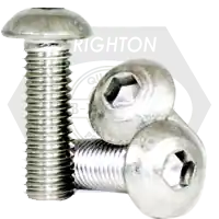 3/8"-16 x 5" Button Head Socket Cap Screws, Non-Standard, 18-8 Stainless Steel A2, Full Thread, Coarse (UNC), Qty 50 High Quality