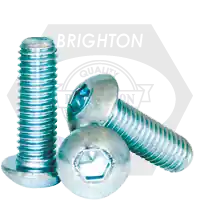 M5-0.80 x 22 mm Button Head Socket Cap Screws, Metric Class 12.9, Zinc-Bake Cr+3, Full Thread, Coarse (UNC), Alloy Steel, ISO 7380, Qty 100 Big Sale