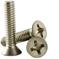 M6-1.00 x 80 mm Machine Screws, Phillips Flat Head, 304 Stainless Steel A2, Full Thread, DIN 965, Qty 100 Authentic