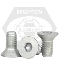 5/16"-18 x 1 3/4" Flat Head Socket Cap Screws, Mechanical Zinc Cr+3, Full Thread, Coarse (UNC), Alloy Steel, Qty 100 Popular
