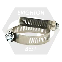8 (1/2"-1") (13mm-25mm) 304 Stainless Steel Housing & Band w/ 430 Stainless Steel Zinc Plated Screw (Worm-Gear), Qty 100 Last Chance