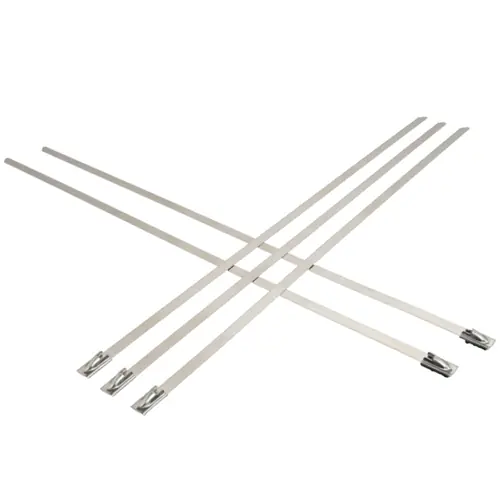 0.18" x 11.8" 100Lb Proferred Bead Self-Locking 304 Stainless Ties, Qty 50 One Day Deal