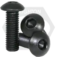 Last Chance M3-0.50 x 6 mm Button Head Socket Cap Screws, Metric Class 10.9, Thermal Black Oxide, Full Thread, Coarse (UNC), ISO 7380, Qty 100