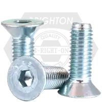 Mega Sale M8-1.25 x 16 mm Flat Head Socket Cap Screws, Metric Class 12.9, Mechanical Zinc Cr+3, Full Thread, DIN7991, Qty 1500