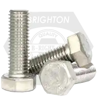 Fan Favorite M14-2.00 x 20 mm Hex Cap Screws, 18-8 Stainless Steel A2, Full Thread, Coarse (UNC), DIN 933, Qty 50