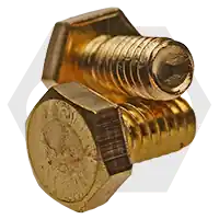 In Demand 5/16"-18 x 2" Tap Bolts, Hex Head, Brass, Full Thread, Qty 75