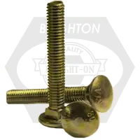 3/8"-16 x 3 1/2" Carriage Bolts, Grade A, A307, Zinc-Yellow Cr+6, Qty 325 New Arrival