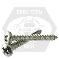 Save Now 8-15 x 4" Self-Tapping Screws, Phillips Flat Head, Type A, Zinc Cr+3, Full Thread, Qty 1200