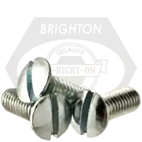 Luxury 6-32 x 5/16" Machine Screws, Slotted Oval Head, Zinc Cr+3, Full Thread, Coarse (UNC), Qty 10000