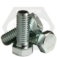 Sale 1 1/8"-7 x 3" Hex Bolts, Grade A, A307, Zinc Cr+3, Full Thread, Coarse (UNC), Qty 35