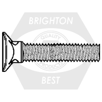 7/16"-20 x 1 1/2" Plow Bolts, Elliptical Head, Grade 5, Zinc Cr+3, Full Thread, Qty 375 Best Choice