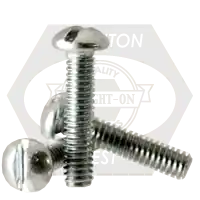 Hot Deal 1/2"-13 x 2" Machine Screws, Slotted Round Head, Zinc Cr+3, Full Thread, Qty 300