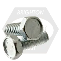 Save Now 10-24 x 5/8" Machine Screw Indented Hex Head Unslotted, Zinc Cr+3, Full Thread, Coarse (UNC), Qty 7500