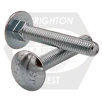 Last Chance M12-1.75 x 35 mm Carriage Bolts, Metric Class 8.8, Zinc Cr+3, Full Thread, Coarse (UNC), DIN 603, Qty 350