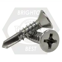12-14 x 1 1/4" Self-Drilling Screws, Indent Hex Washer Head HWH, TEKS, 2 Point, Medium Duty, Climaseal, Full Thread, Qty 4000 Trusted Brand