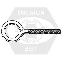 Trending 3/8"-16 x 2" Eye Bolt Zinc Cr+3 (Commercial), Qty 1