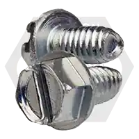 Time-Limited 6-32 x 1/2" Thread Rolling Screws, Slotted Indent Hex Washer Head HWH, Zinc Cr+3 & Wax , Full Thread, Qty 15000