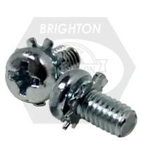 M4-0.70 x 30 mm Machine Screws w/ Internal Tooth Lock Washer, Phillips Pan Head, SEMS, Zinc Cr+3, Qty 2500 Express Delivery