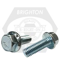 Brand New 1/2"-13 x 1 1/4" Flange Screws, Serrated, Hex Head, Grade 5, Zinc Cr+3, Full Thread, Qty 250