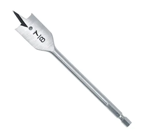 1-1/8" x 6" Spade Bit 1/4" Hex Shank Spade Bit, Qty 1 Clearance
