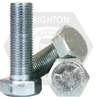 Certified 1 1/2"-6 x 7" Hex Cap Screws, Grade 5, Zinc Cr+3, Partial Thread, Coarse (UNC), Medium Carbon Steel, Qty 7
