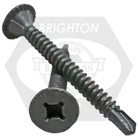 Clearance 8 x 1-1/4" Cement Board Screws, Combo Drive Flat Head, SDS, Zinc Cr+6 Green Coating-1500 Hrs, Qty 5000