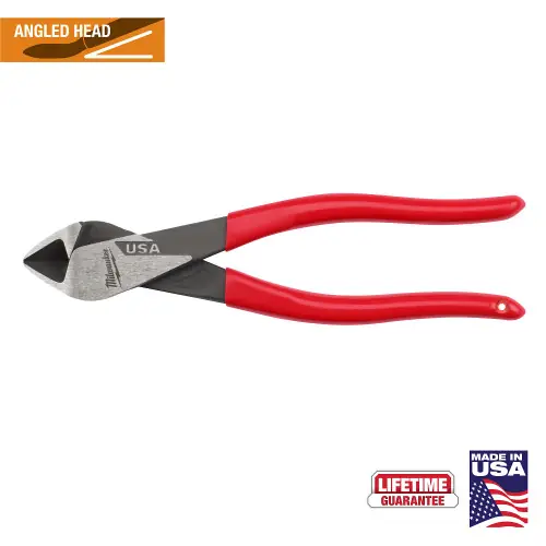 Milwaukee Tool MT508A 8" Angled Head Diagonal Dipped Grip Cutting Pliers (USA) Trusted Brand