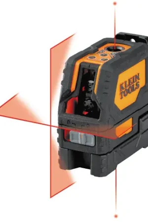 While Supplies Last Klein Tools 93LCLS Laser Level, Self-Leveling Red Cross-Line Level and Red Plumb Spot