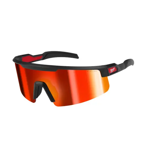Milwaukee Tool 48-73-2506 Wrap Around Safety Glasses - Red Mirrored Anti-Scratch Lenses, 6 Pack Buy Today