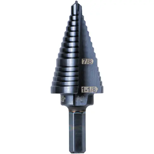 Klein Tools KTSB11 2-Step Drill Bit, 3/8-Inch Hex, Double Straight Flute, 7/8-Inch to 1-1/8-Inch Best Choice