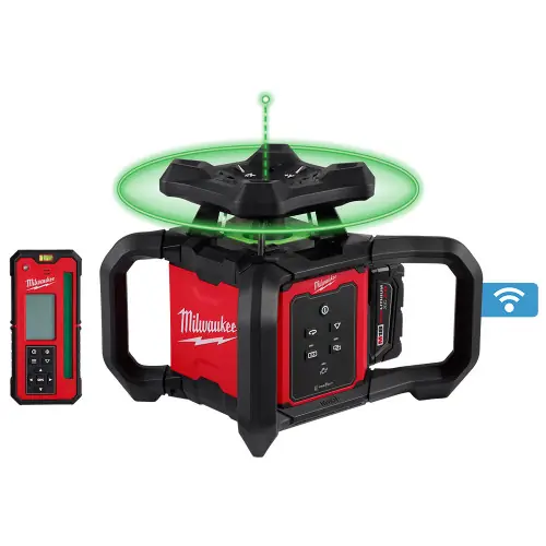 Milwaukee Tool 3702-21 M18 Green Interior Rotary Laser Level Kit w/ Remote/Receiver & Wall Mount Bracket Factory Price