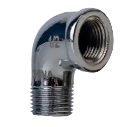 Hot Picks Midland Metal 45162LFCP 90 deg Street Elbow, 3/8 in FPT x 3/8 in MPT, Bronze, Chrome-Plated