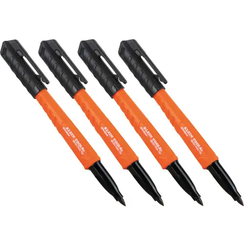 Klein Tools 861014 Skribes Fine Tip Permanent Markers, Black, 4-Pack Buy Today