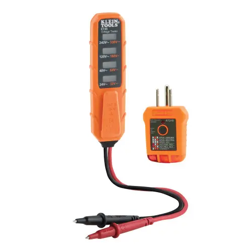 Klein Tools ET45VP AC/DC Voltage and GFCI Receptacle Outlet Test Kit Fresh Stock