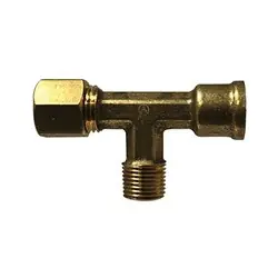 Don't Miss Out ANDERSON METALS 700075-040202 Tee, 1/4-in Compression x 1/8-in Female NPTF x 1/8-in Male NPTF, Lead-Free Brass