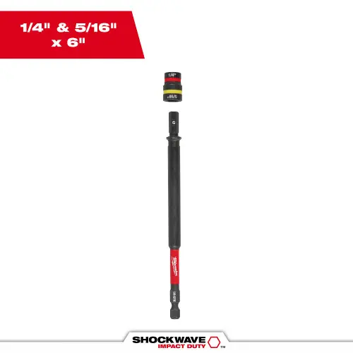 Milwaukee Tool 49-66-4745 SHOCKWAVE Impact Duty 1/4 and 5/16 x 6 QUIK-CLEAR 2-in-1 Magnetic Nut Driver, 3 Pack Don't Miss Out