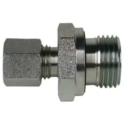 Midland Metal D7400-L10-02-ED Male BSPP DIN Adapter, L10 Metric Bite Type x 1/8-in Male BSPP, Steel Trusted Brand