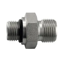 Midland Metal 7062-04-06 Adapter, 1/4-in Male O-Ring Boss x 3/8-in Male BSPP, Steel Same Day Shipping
