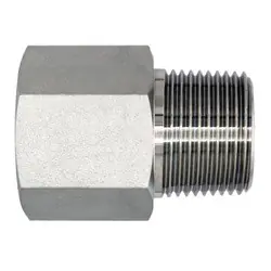 Save Now Midland Metal 7040-16-16 Straight Adapter, 1-in Female NPT x 1-in Male BSPT, Steel