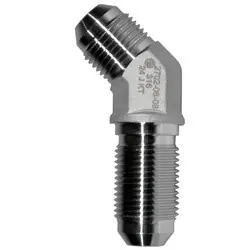 STAINLESS ADAPTERS SS2702-12-12 45-deg Bulkhead Union Elbow, 3/4-in Male JIC x 3/4-in Male JIC, Stainless Steel Fresh Stock