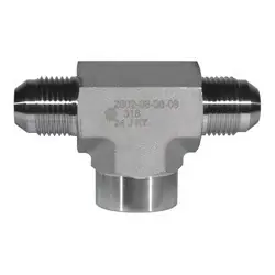 STAINLESS ADAPTERS SS2602-12-12-12 Female Branch Tee, 3/4-in Male JIC x 3/4-in Male JIC x 3/4-in Female NPTF Free Returns