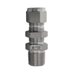 Midland Metal Mid-Lok SSC27061008 Bulkhead Union with Nut, 5/8-in Tube x 1/2-in Male NPT, Stainless Steel Same Day Shipping