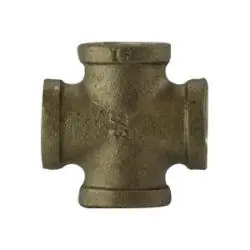 Clearance Midland Metal 738102-16 Cross, 1 in FPT x 1 in FPT x 1 in FPT x 1 in FPT, Bronze