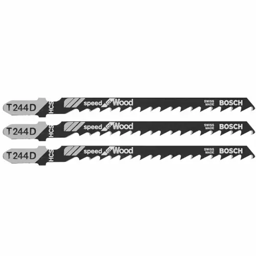 Reduced Price Bosch T244D3 3 pc. 4 In. 6 TPI Speed for Wood T-Shank Jig Saw Blades (3 Pack)