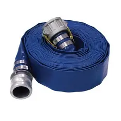 Buchanan Rubber BLAY-200-SASS Layflat Discharge Hose Assembly with C/E Camlock, 2-in Nominal, 50 ft L, PVC Tube, Blue Special Offer